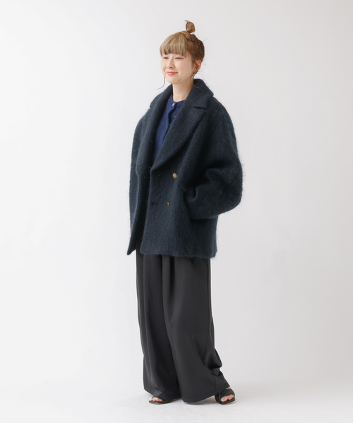 Rouge vif（ルージュヴィフ）の「モヘアシャギーピーコート（ピーコート・レディース・チャコールグレー/ネイビー・38/36）」の11枚目の写真