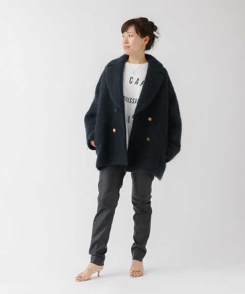 Rouge vif（ルージュヴィフ）の「モヘアシャギーピーコート（ピーコート・レディース・チャコールグレー/ネイビー・38/36）」の21枚目の写真