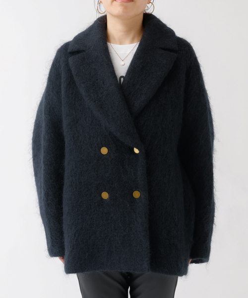 Rouge vif（ルージュヴィフ）の「モヘアシャギーピーコート（ピーコート・レディース・チャコールグレー/ネイビー・38/36）」の22枚目の写真