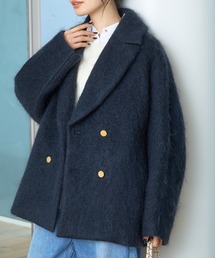 Rouge vif | モヘアシャギーピーコート(ピーコート)