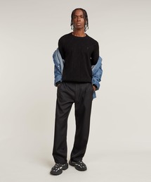 G-STAR | PLEATED CHINO RELAXED/ワイドストレートタックチノパンツ(チノパンツ)