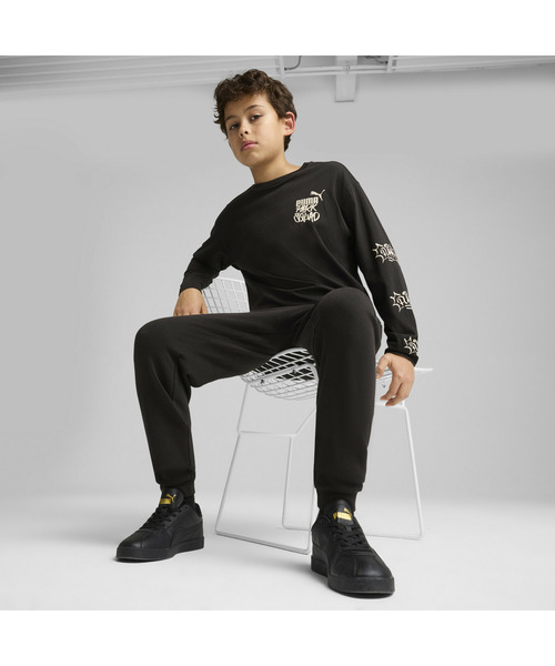 PUMA（プーマ）の「PUMA プーマ キッズ ボーイズ ESS+ ミッド 90S 長袖 Tシャツ B 110-160cm（Tシャツ/カットソー・キッズ・レッド/ブラック/オフホワイト・160/130/150/120/110/140）」の5枚目の写真