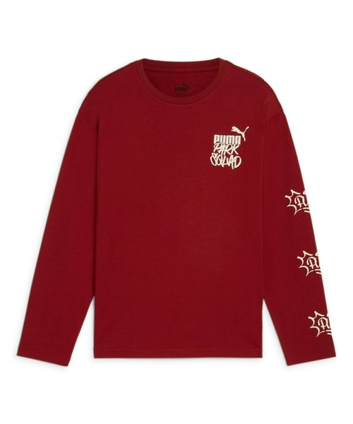 PUMA（プーマ）の「PUMA プーマ キッズ ボーイズ ESS+ ミッド 90S 長袖 Tシャツ B 110-160cm（Tシャツ/カットソー・キッズ・レッド/ブラック/オフホワイト・160/130/150/120/110/140）」の3枚目の写真