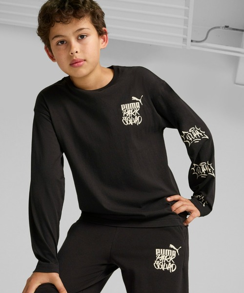 PUMA（プーマ）の「PUMA プーマ キッズ ボーイズ ESS+ ミッド 90S 長袖 Tシャツ B 110-160cm（Tシャツ/カットソー・キッズ・レッド/ブラック/オフホワイト・160/130/150/120/110/140）」の2枚目の写真