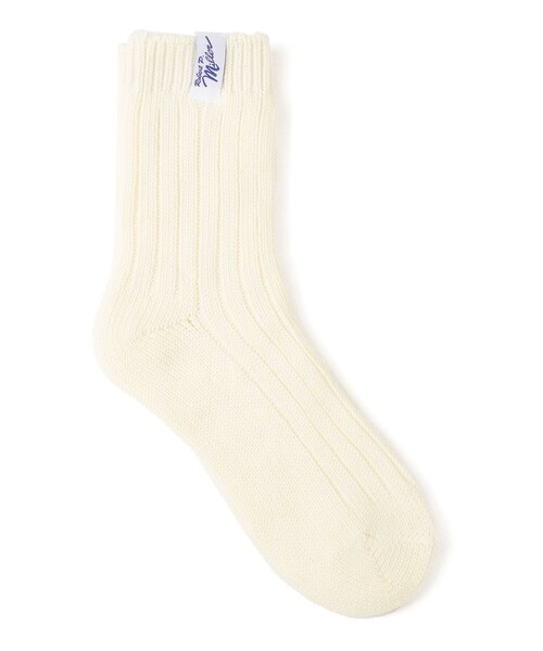 MILLER（ミラー）の「miller: ピスネーム付き リブ ソックス（ソックス/靴下・レディース・グレー/ホワイト/ブラウン/グリーン/ベージュ系その他/ワインレッド/ネイビー・ONE SIZE）」の2枚目の写真