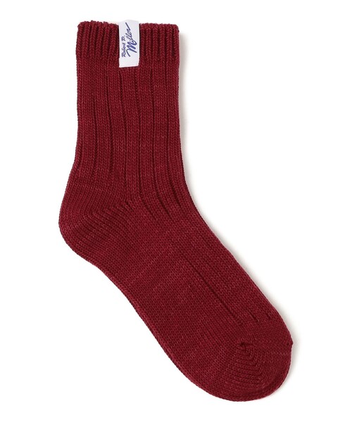 MILLER（ミラー）の「miller: ピスネーム付き リブ ソックス（ソックス/靴下・レディース・グレー/ホワイト/ブラウン/グリーン/ベージュ系その他/ワインレッド/ネイビー・ONE SIZE）」の7枚目の写真