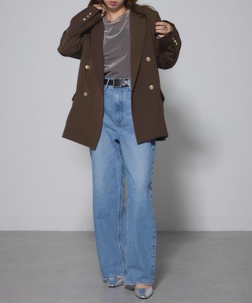 MAISON BREEZE(メゾンブリーズ)の「【MAISON BREEZE】sheer velour tops シアーベロアトップス(Tシャツ/カットソー・レディース・アイボリー/オリーブ/グレー/モカ/ブラック・FREE)」の14枚目の写真