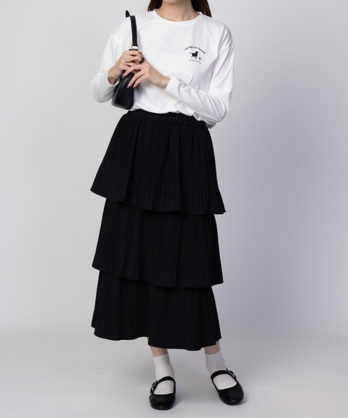 NAVY(ネイビー)の「NAVY ネコプリントロンT(Tシャツ/カットソー・レディース・ブラック/オリーブ/ホワイト・M/L)」の5枚目の写真