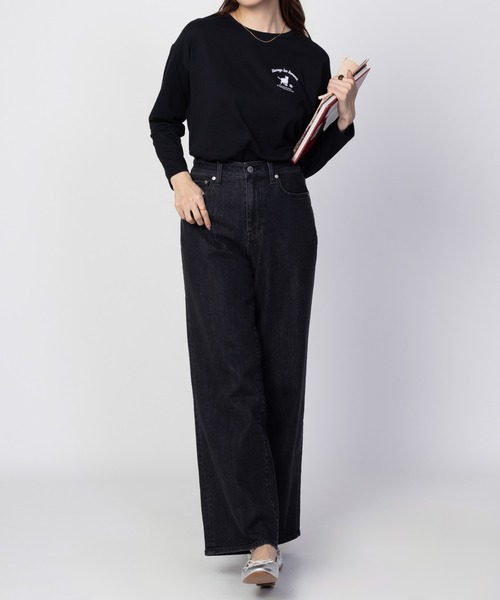 NAVY(ネイビー)の「NAVY ネコプリントロンT(Tシャツ/カットソー・レディース・ブラック/オリーブ/ホワイト・M/L)」の8枚目の写真