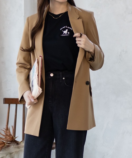 NAVY(ネイビー)の「NAVY ネコプリントロンT(Tシャツ/カットソー・レディース・ブラック/オリーブ/ホワイト・M/L)」の9枚目の写真