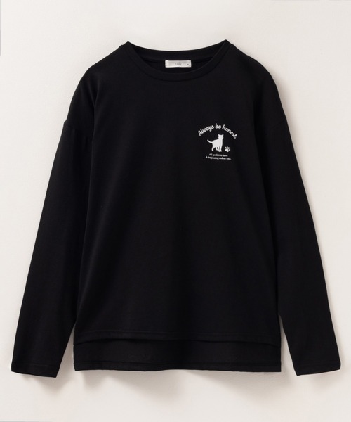 NAVY(ネイビー)の「NAVY ネコプリントロンT(Tシャツ/カットソー・レディース・ブラック/オリーブ/ホワイト・M/L)」の16枚目の写真