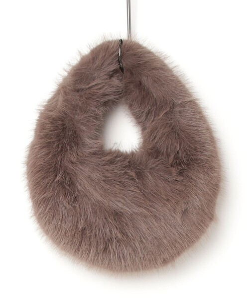 fredy emue（フレディエミュ）の「オーバルファーバッグ（ハンドバッグ・レディース・ライトブルー/チャコールグレー・FREE）」の10枚目の写真