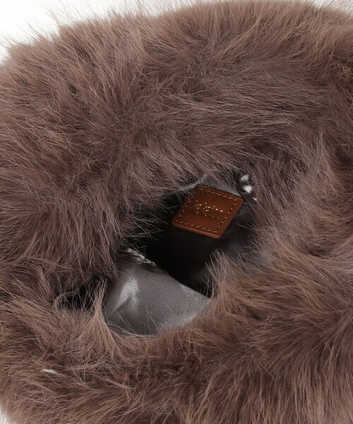 fredy emue（フレディエミュ）の「オーバルファーバッグ（ハンドバッグ・レディース・ライトブルー/チャコールグレー・FREE）」の12枚目の写真