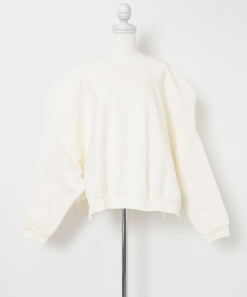 LAATO（ラート）の「anchor shoulder sweat（Tシャツ/カットソー・レディース・アイボリー/ダークグレー・FREE）」の21枚目の写真