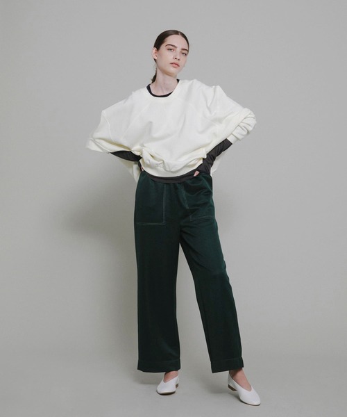 LAATO（ラート）の「anchor shoulder sweat（Tシャツ/カットソー・レディース・アイボリー/ダークグレー・FREE）」の5枚目の写真