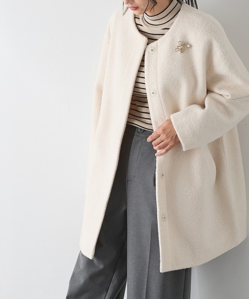 Honeys（ハニーズ）の「【抗菌防臭・静電気軽減】ノーカラーコクーン