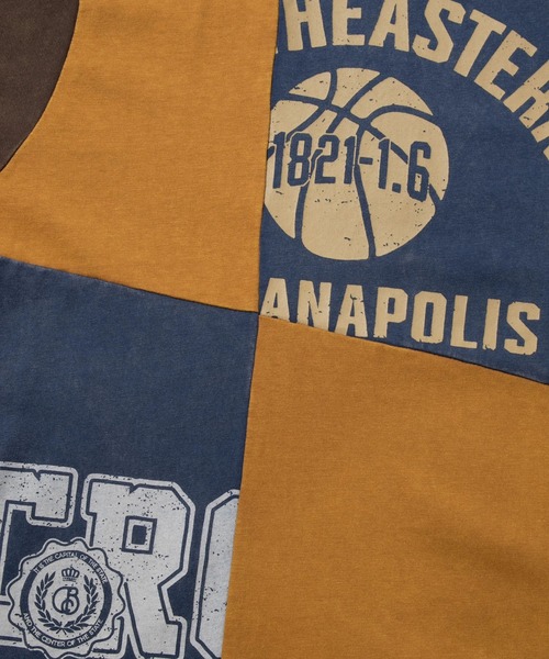 CUBE SUGAR（キューブシュガー）の「CUBE SUGAR/キューブシュガー　20/-天竺パウダー加工７分袖リメイク風切替TEE（Tシャツ/カットソー・レディース・パープル/その他1/チャコールグレー・FREE）」の6枚目の写真