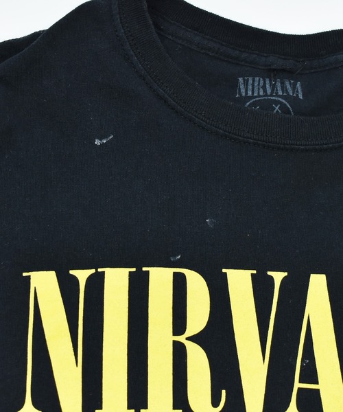 VINTAGE（ヴィンテージ）の「【ヴィンテージ古着】NIRVANA スマイル バンドTシャツ（Tシャツ/カットソー・メンズ・ブラック・X-LARGE）」の4枚目の写真