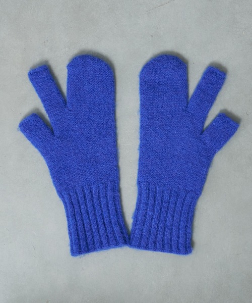 BIRTHDAY BAR(バースデイバー)の「リューズニット ふわふわな見た目が可愛い 3本指のミトン(手袋・レディース・グレー/ブルー/グリーン/オレンジ・フリー)」の12枚目の写真