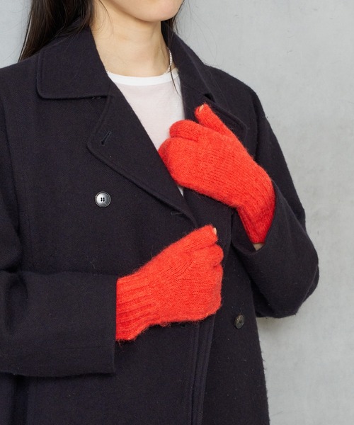 BIRTHDAY BAR(バースデイバー)の「リューズニット ふわふわな見た目が可愛い 3本指のミトン(手袋・レディース・グレー/ブルー/グリーン/オレンジ・フリー)」の15枚目の写真