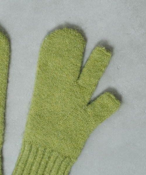 BIRTHDAY BAR(バースデイバー)の「リューズニット ふわふわな見た目が可愛い 3本指のミトン(手袋・レディース・グレー/ブルー/グリーン/オレンジ・フリー)」の9枚目の写真