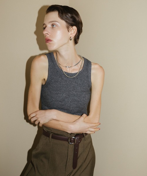 HANNE(アン)の「アンサンブルリブカーディガン(カーディガン/ボレロ・レディース・チャコールグレー/ライトブルー・FREE)」の15枚目の写真