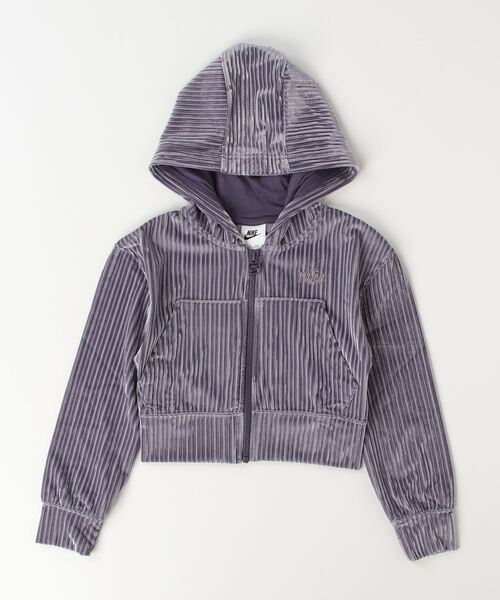 NIKE(ナイキ)の「ナイキ NIKE ナイキ YTH ガールズ NSW コージー リブ FZ L/S フーディ(スウェット・キッズ・ネイビー/ブラック・130cm/140cm/150cm/160cm)」の2枚目の写真