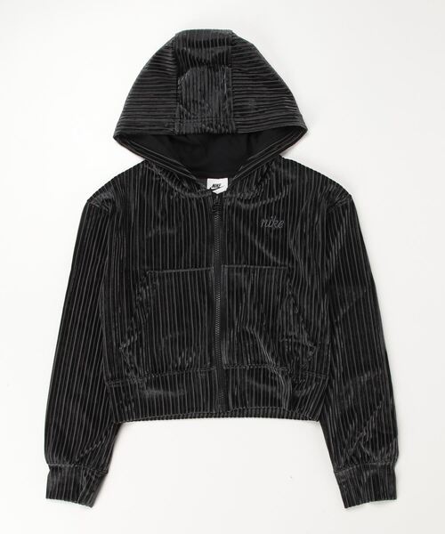 NIKE(ナイキ)の「ナイキ NIKE ナイキ YTH ガールズ NSW コージー リブ FZ L/S フーディ(スウェット・キッズ・ネイビー/ブラック・130cm/140cm/150cm/160cm)」の1枚目の写真