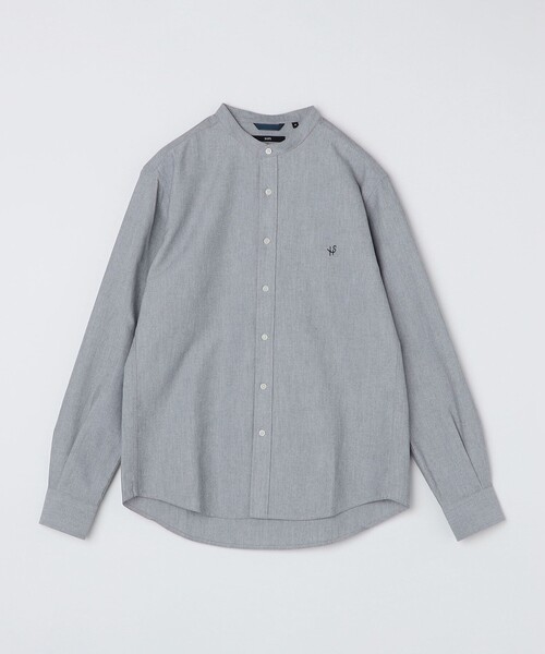 SHIPS（シップス）の「【WEB限定】SHIPS: 防シワ・吸水速乾 Drymix(R) ワンポイントロゴバンドカラーシャツ（シャツ/ブラウス・メンズ・グレー/ライトブルー/ホワイト/ダークグレー/ネイビー・SMALL/MEDIUM/LARGE/X-LARGE/XX-LARGE）」の7枚目の写真