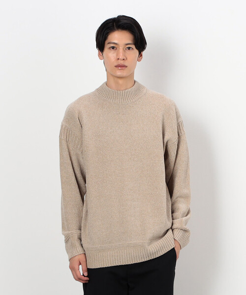 COMME CA ISM（コムサイズム）の「モックネック モールニット プルオーバー（ニット/セーター・メンズ・ブラック/オフホワイト/グレー/ブルー/ベージュ・MEDIUM/LARGE）」の4枚目の写真