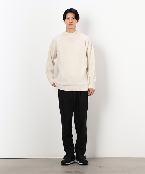 COMME CA ISM（コムサイズム）の「モックネック モールニット プルオーバー（ニット/セーター・メンズ・ブラック/オフホワイト/グレー/ブルー/ベージュ・MEDIUM/LARGE）」の7枚目の写真