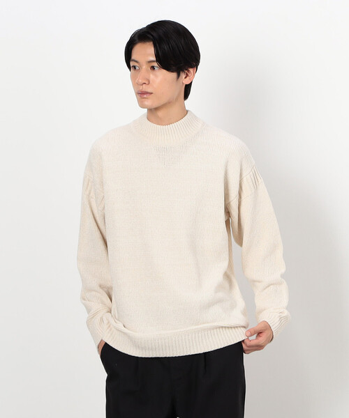 COMME CA ISM（コムサイズム）の「モックネック モールニット プルオーバー（ニット/セーター・メンズ・ブラック/オフホワイト/グレー/ブルー/ベージュ・MEDIUM/LARGE）」の8枚目の写真