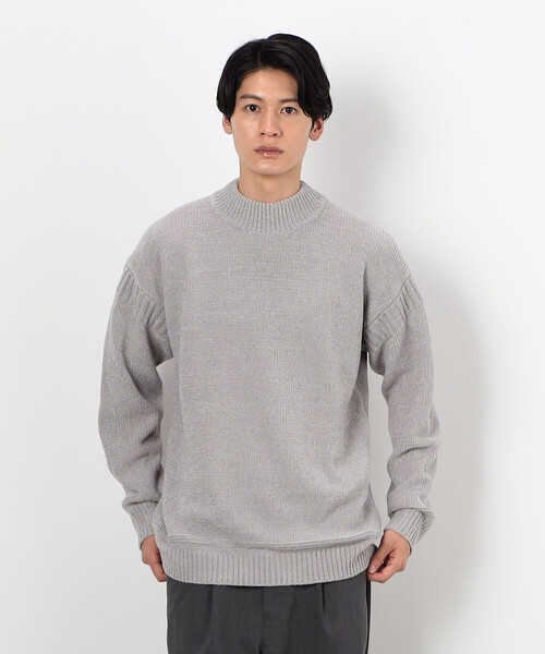 COMME CA ISM（コムサイズム）の「モックネック モールニット プルオーバー（ニット/セーター・メンズ・ブラック/オフホワイト/グレー/ブルー/ベージュ・MEDIUM/LARGE）」の10枚目の写真