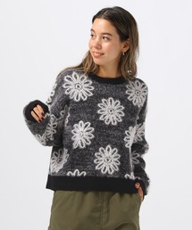 BAYFLOW | [ストレッチ性のあるニット]フラワージャガードプルオーバー(ニット/セーター)