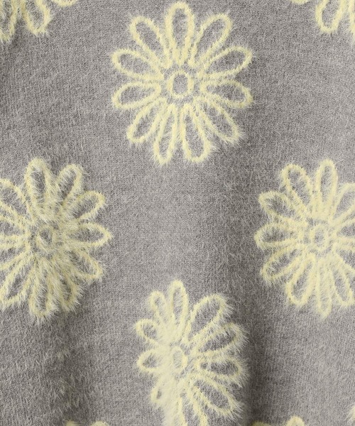 BAYFLOW（ベイフロー）の「[ストレッチ性のあるニット]フラワージャガードプルオーバー（ニット/セーター・レディース・ベージュ/グレー/ブラック・FREE）」の13枚目の写真