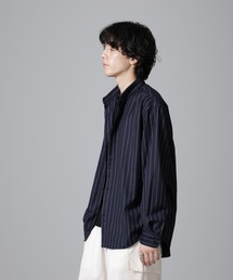 NANO universe | 微起毛ストライプシャツ 長袖(シャツ/ブラウス)