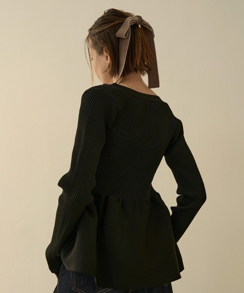 MIELI INVARIANT（ミエリインヴァリアント）の「Velvet Ribbon Hair Rubber（ヘアゴム・レディース・ブラック/モカ・FREE）」の5枚目の写真