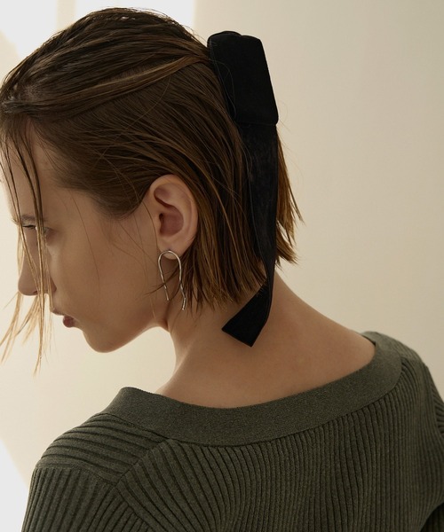 MIELI INVARIANT（ミエリインヴァリアント）の「Velvet Ribbon Hair Rubber（ヘアゴム・レディース・ブラック/モカ・FREE）」の9枚目の写真