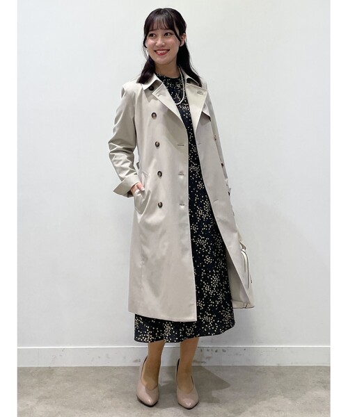 Reflect（リフレクト）の「【フォーマル/お仕事にもおすすめ／ライナー取り外し可】中綿ライナー付トレンチコート（トレンチコート・レディース・ナチュラル/ベージュ/ネイビー・05/07/09/11/13/15 /17）」の5枚目の写真