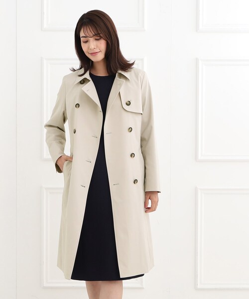 Reflect（リフレクト）の「【フォーマル/お仕事にもおすすめ／ライナー取り外し可】中綿ライナー付トレンチコート（トレンチコート・レディース・ナチュラル/ベージュ/ネイビー・05/07/09/11/13/15 /17）」の9枚目の写真