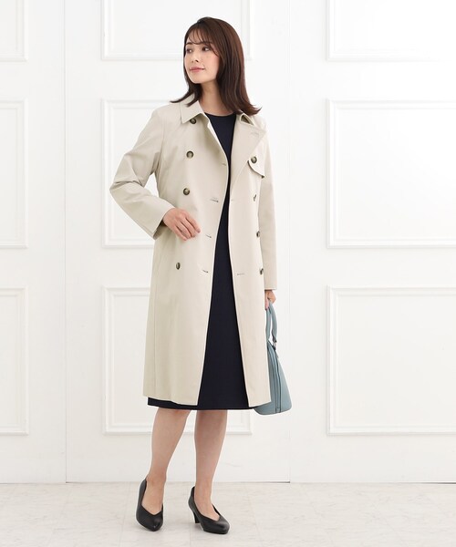 Reflect（リフレクト）の「【フォーマル/お仕事にもおすすめ／ライナー取り外し可】中綿ライナー付トレンチコート（トレンチコート・レディース・ナチュラル/ベージュ/ネイビー・05/07/09/11/13/15 /17）」の10枚目の写真