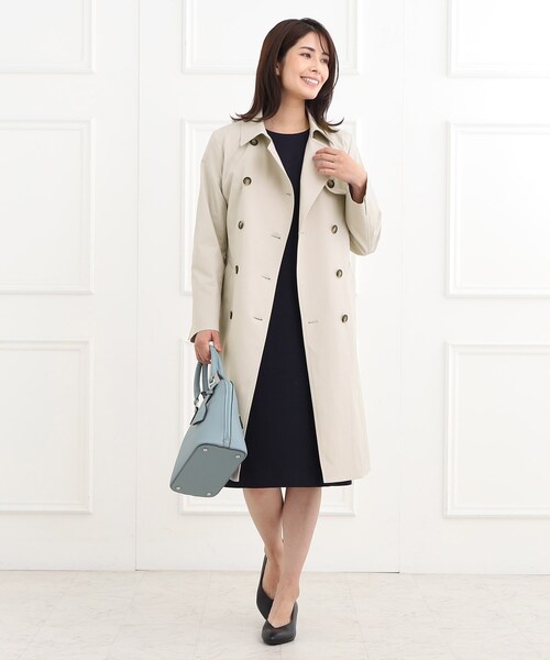 Reflect（リフレクト）の「【フォーマル/お仕事にもおすすめ／ライナー取り外し可】中綿ライナー付トレンチコート（トレンチコート・レディース・ナチュラル/ベージュ/ネイビー・05/07/09/11/13/15 /17）」の11枚目の写真