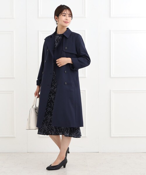 Reflect（リフレクト）の「【フォーマル/お仕事にもおすすめ／ライナー取り外し可】中綿ライナー付トレンチコート（トレンチコート・レディース・ナチュラル/ベージュ/ネイビー・05/07/09/11/13/15 /17）」の14枚目の写真