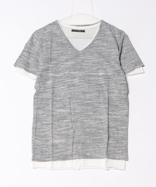ARCHIVER(アーカイバ)の「【Bl】アンサンブルVネック半袖Tシャツ(Tシャツ/カットソー・レディース・グレー/ホワイト/ネイビー・LARGE/MEDIUM/X-LARGE)」の5枚目の写真