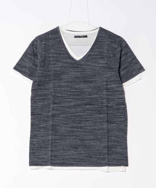 ARCHIVER(アーカイバ)の「【Bl】アンサンブルVネック半袖Tシャツ(Tシャツ/カットソー・レディース・グレー/ホワイト/ネイビー・LARGE/MEDIUM/X-LARGE)」の6枚目の写真