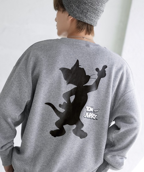 Tom＆Jerry（トムアンドジェリー）の「【TOM&JERRY】コットンタッチ 裏起毛 スウェットトレーナー（スウェット・メンズ・A/F/E/D/C/L/K/I/G/B/J/H/O/Q/M/N/P/R・X-LARGE/LARGE/MEDIUM）」の4枚目の写真