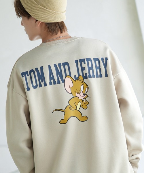 Tom＆Jerry（トムアンドジェリー）の「【TOM&JERRY】コットンタッチ 裏起毛 スウェットトレーナー（スウェット・メンズ・A/F/E/D/C/L/K/I/G/B/J/H/O/Q/M/N/P/R・X-LARGE/LARGE/MEDIUM）」の7枚目の写真