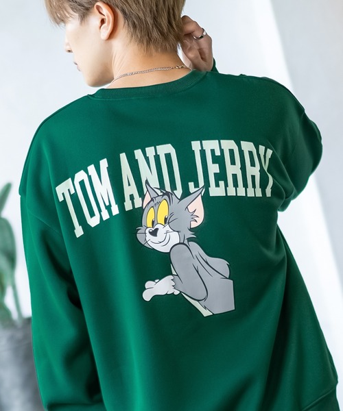Tom＆Jerry（トムアンドジェリー）の「【TOM&JERRY】コットンタッチ 裏起毛 スウェットトレーナー（スウェット・メンズ・A/F/E/D/C/L/K/I/G/B/J/H/O/Q/M/N/P/R・X-LARGE/LARGE/MEDIUM）」の11枚目の写真