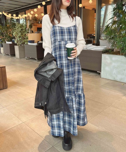 INGNI(イング)の「【WEB限定】チェックキャミワンピース(ワンピース・レディース・ブラウン系その他2/ネイビー系2・M)」の15枚目の写真