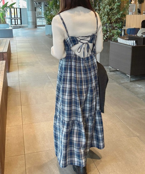 INGNI(イング)の「【WEB限定】チェックキャミワンピース(ワンピース・レディース・ブラウン系その他2/ネイビー系2・M)」の16枚目の写真
